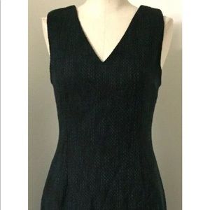 Banana republic green blue tweed sheath dress